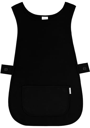 LINEN CLOSET Womens Tabards with Pockets for Men Ladies Cleaning Catering Chef Kitchen Aprons Unisex Hygea Tabard Apron Work Tabards