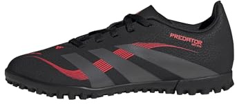 Adidas Mixte Enfant Predator Club Turf Football Boots Kids, Core Black/Grey Four/Lucid Red, 38 2/3 EU