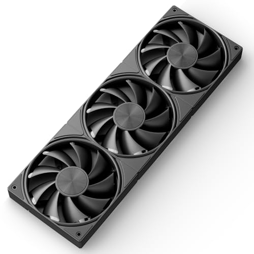 upHere gaming U3K3 PC Lüfter, 4-Pin PWM 120mm Lüfter, Hohe Leistung Kühlung 1650 RPM Hydraulic Bearing PC Fans, 25dB(A) Leiser Daisy Chain Lüfters für PC Case CPU Kühlung - Schwarz