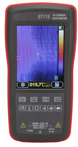 Multimetro per Termocamera 2 in 1 4000 Conteggi con Resistenza per Tester di capacità di Corrente e Tensione Sensore UFPA Touch Screen 2,8 Pollici