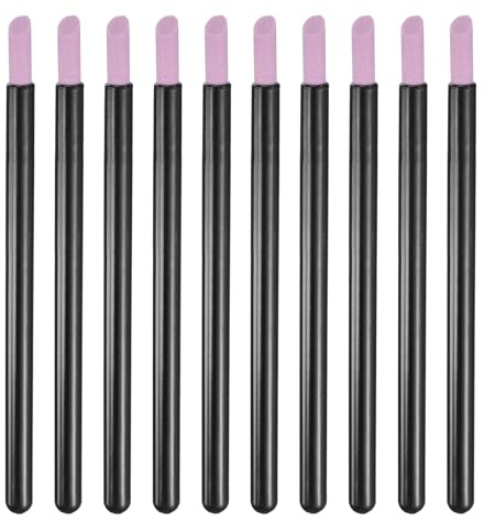sourcing map 10pcs Pumice Stone Nail File, Pumice Nail Polishing Stick Cuticle Remover, Professional Quartz Stone Nail Filing Buffer Manicure Tool for Salon Nail Art Care, Black
