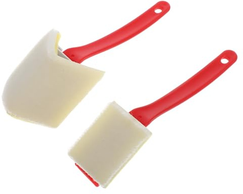 SHINEOFI Pinceaux De Précision Triangulaires pour Peinture De Bordures Et Angles, Poils Fins Solide, Outil pour Murs Intérieurs Et Extérieurs, Lot De 2 Pinceaux pour Travaux De Finition