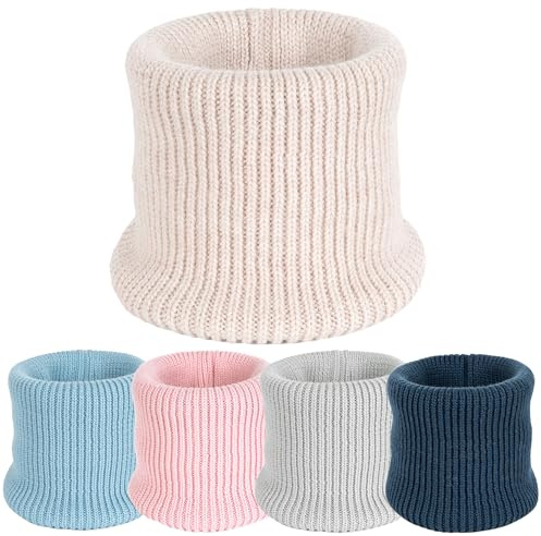 molti Chal de invierno para niños, tejido de lana merino, 100% lana merino, bufanda cálida, disponible en 5 colores, transpirable y suave, beige, Talla única