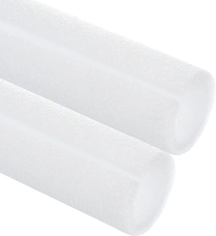 QUARKZMAN 2 Pcs Tubo De Espuma Para Aislamiento De Tuberías De 2.36 Pulgadas Y 3.3 Pies, Cubiertas De Tubo Hueco Para Protección Contra Tuberías De Agua Fría Y Caliente, Blanco OD 2.76