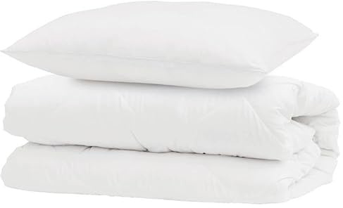 Elegans påslakanset 2-delad vit mikrofiber – ventilerande och hudvänliga sängkläder set för alla årstider – inkl. örngott