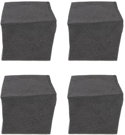 Yardwe 4Pcs Black Polyurethane Sound Absorption Blocks for Doors and Recording Studios, Noise Reduction Acoustic Mats with Safe Low Frequency Soundproofing Material