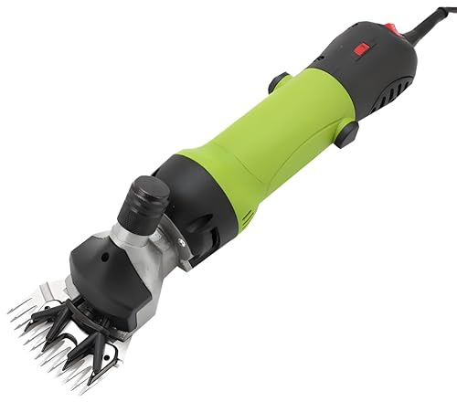 Fårklippningsmaskin och Professionell Fårsax 690W Kraftfull Motor 2400 RPM 6 Växlar för Gård Boskap Getter Får Lamor Alpackor Gårdsdjur Stora Djur Green