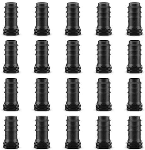 20 Piezas Tapones Riego Goteo, Tapones Manguera Riego 16mm, Tapón Final Tubo Riego, Accesorios Riego Goteo, Tapón Final 16mm - con Púas para Jardín, Huerto y Terraza