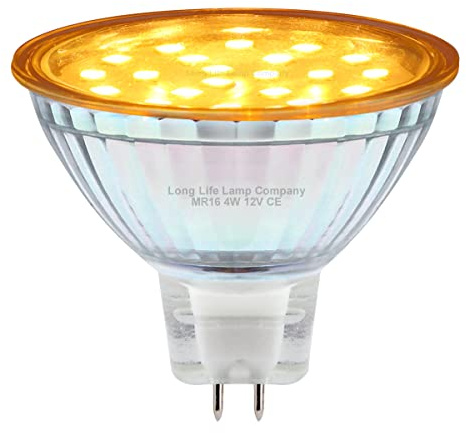 12v LED MR16 Amber 4w Low Voltage Spot light Bulb GU5.3