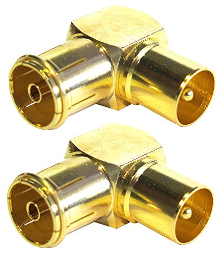 Sentivus SE-ATVC800-2 Premium Antennen Winkeladapter, Koax Stecker Kupplung, 2er Pack