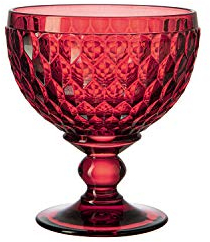 Villeroy & Boch - Boston col. Sektschale red, extravagantes, formschönes Glas für Sekt und Champagner, Kristallglas, rot, 400 ml