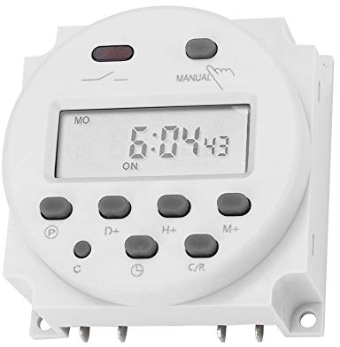Commutateur de minuterie 12VDC 16A commutateur de Relais de Temps LCD électronique numérique Programmable LCD Micro-Ordinateur numérique Mini contrôle Interrupteur de minuterie d'alimentation CN101A