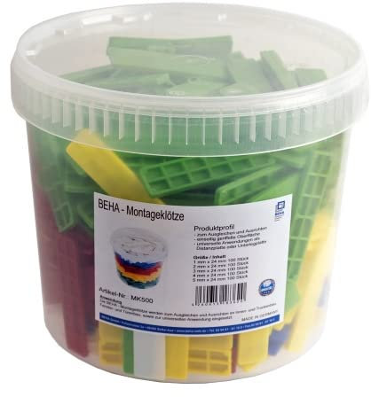 Montageklötze Verglasungsklötze Unterlegplatten Distanzklötze | 500 Stück