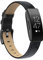 Tuocal Genuine Leather Strap Compatible with Fitbit Inspire Strap/Fitbit Inspire HR Strap/Fitbit Inspire 2 Strap Women Men, Leather Replacement Sport Wristband Compatible with Fitbit Inspire, Black