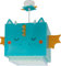 Dalber Lampe kinderzimmer, kinderlampe Pendelleuchte Hängelampe, Deckenleuchte Kinder, Deckenlampe kinderzimmer Little Dragon Drachen Tiere, 64382, E27