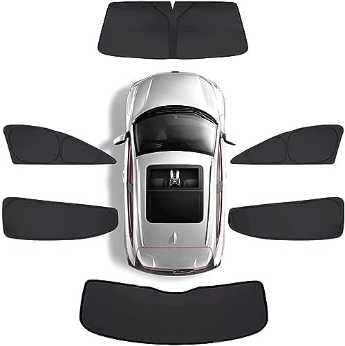 Autofenster Sonnenschutz Auto Seitenscheibe für VW Tiguan 2017-2023, Verdunkelung Vorne Hinten Seitenfenster Sonnenblende Auto Anti-UV Privatsphäre Schutz,E-6PCS