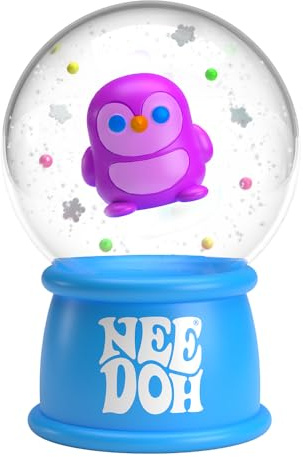 Schylling NeeDoh Squishmas Squish N' Snow Globes - Giocattolo natalizio da schiacciare, colori assortiti, dai 3 anni agli adulti (confezione da 1)