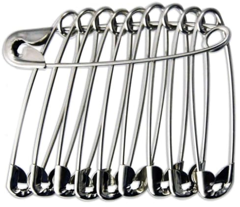 50Pcs Large Safety Pins Strong, 55mm Safety Pin, Nickel Plated Steel | Safety Pin for Clothes, Arts & Crafts, Sewing Hemming and DIY Jewellery
