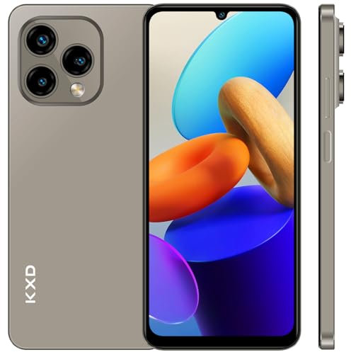 KXD 13C bärbar Telephone 16Go+256Go, 4 500 mAh, Octa Core, Écran 6,8 tum HD+/90 Hz, 50 MP + 13 MP, Android 13 Smartphone Pas Cher Dual SIM 4G, Fingerprint/Face ID/WiFi 5G/GPS/2Ans Garantie