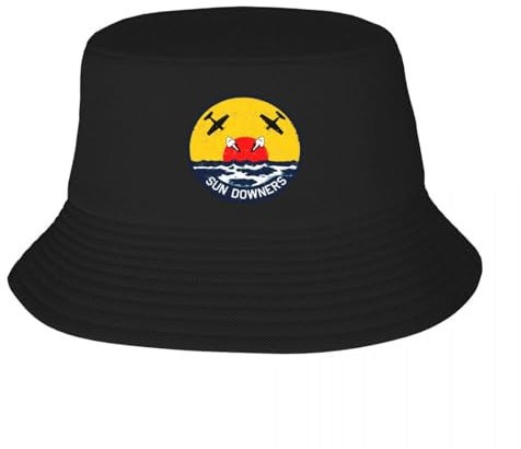 USN VF-111 Fighter Squadron - Sundowner - Grunge Style Bucket Hat modischer benutzerdefinierter Hut Golf Wear Golf Wear M?nner Damen Urlaubs- und Geburtstagsgeschenke