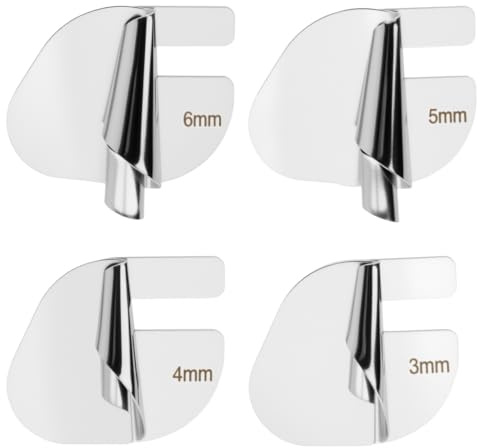 Lot de 4 Pied De Biche Machine A Coudre Ourlet Roulé 3/4/5/6 mm + Guide Magnétique, Pied Machine A Coudre Universel pour Domestique, Couture Accessoires en INOX, Couture Accessoires Mercerie