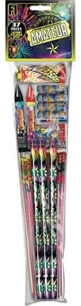 SPARKLERS CLUB Assortiment de 37 Pétards Fusées Amateur® - 16 mm - Initiation Feux d?Artifice Extérieurs - Catégorie F1 - Pack Découverte Sécurisé pour Particuliers
