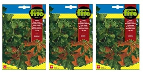 Semillas Perejil Común 2 / Hoja lisa (Pack 3 sobres x 20 gr) 60 gr Total
