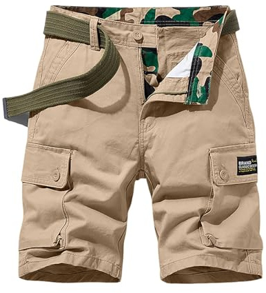 Pantalones de Trabajo Hombre Cortos, Multibolsillos Militares Short Casual Men Ropa Camuflaje Bermudas , Jeans Pantalón Bermudas Piratas Tallas Grandes Montaña Pantalon Corto Hombre Vestir, 3XL