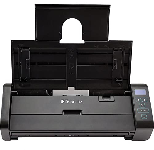 I.R.I.S. IRISCan Pro 5 - Escáner portátil Alimentado por USB (Duplex, AC Power, Windows y Mac) Color Negro