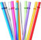 ALINK Lot de 10 pailles réutilisables en plastique de 25,4 cm, pailles colorées pour verre et gobelets de 10,5 pouces, avec brosses de nettoyage