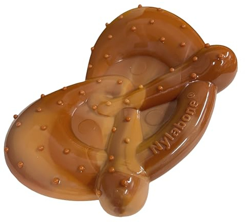 Nylabone Pretzel Power Chew Toy for Dogs, Dog Toys for Aggressive Chewers, Bacon & Peanut Butter Flavor, Small Dogs - Up to 25 Ibs, 1 Count