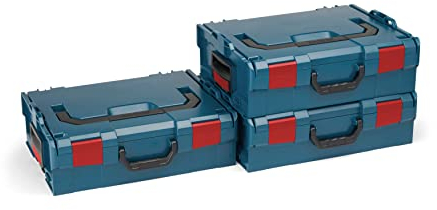 Bosch Sortimo L BOXX 136 3er Set | Größe 2 professional blau | Werkzeugkoffer Kunststoff | Professioneller Werkzeugkoffer leer | Ideals Unterteilungs- und Transportsystem