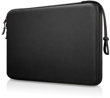 FINPACLaptop skyddsfodral för 14 tums enhet, kompatibel med Acer Chromebook, Lenovo, HP, ASUS, Dell, Acer, bärbar dator, ultrabook, vattenavvisande, stötsäker datorväska, svart
