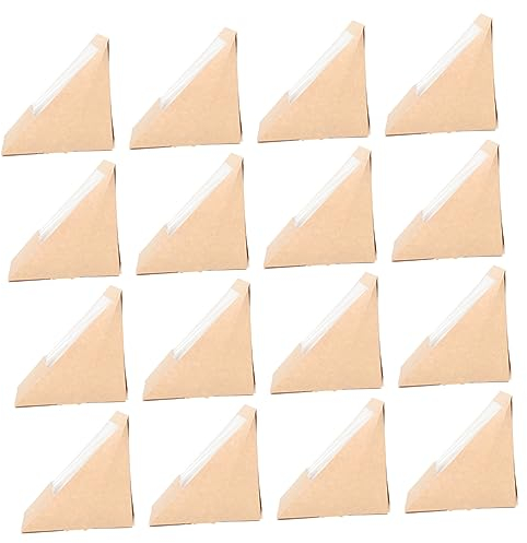 SOLUSTRE 100pièces Boîtes à Sandwich Papier Kraft De Boîte Pour Gâteaux Et Sandwichs Idéales Pour Événements Et Pique-niques Résistantes Et Pratiques