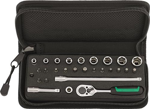 STAHLWILLE 40/24/4 SCI l 1/4 Steckschlüsselsatz 28-tlg. l Ratsche, Verlängerungen, Steckschlüssel 5-13 mm, Bits l Softcase l Made in Germany