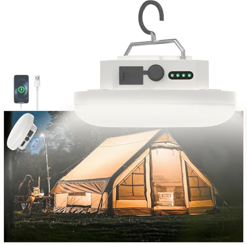 Tent Light LED Rechargeable Camping Portable Hanging Lantern,IPX5 Waterproof Outdoor Lights with 4000LM and Battery Power, Camp Lamp Light for Glamping Indoor Outages Car Repair(Magnet)