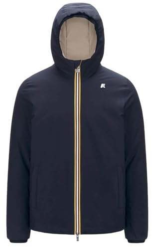 K-Way Giacca Uomo, Modello Jack ST Warm Double, in Poliestere, vestibilità Regular, Colore Blue D-Green B