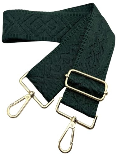 Correa para Bolsos Bandolera de Mujer Anchos Ajustables Correas para Bolsos-5cm, Intercambiable Correa de Hombro con Hebillas Oro para Bolsa de Hombro DIY (Verde Oscuro) 7
