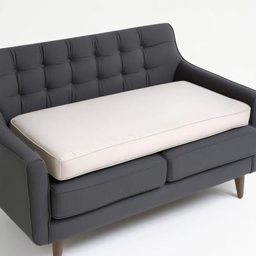 YFHT Langes Sitzkissen nach Maß, Sofa Auflage Gepolstert, Sitzerhöhung Senioren, Extra Dicke Sitzauflage Sofa mit Reißverschlussbezug, rutschfest