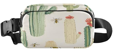 Unik påskliljor grön midja pack crossbody pass väska slunga kvinnor bröstväskor midjeväskor för träning löpning, Färg19, 1 Size