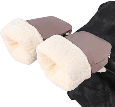 Pram Hand Muff, Waterproof Windproof Pushchair Gloves with Extra Thick Insulation, Universal Stroller Hand Warmer for Stroller and Bicycle Trailer