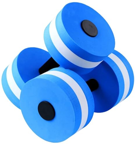 yeeplant Mancuernas de agua de espuma EVA para natación, fitness, ligeras y fáciles de viajar, para niños y principiantes, color azul