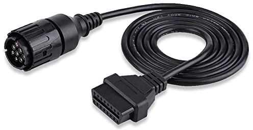 Qiilu Adapter On-Board Diagnostics2 auf 10 Pin und 16 Pin Diagnosekabel für ICOM-D Motorrad
