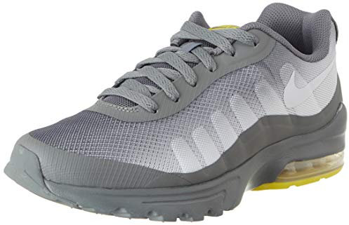 NIKE Men's Nike Air Max Invigor Basketball Shoe, Smoke Gray White Opti Yellow, 9.5 UK