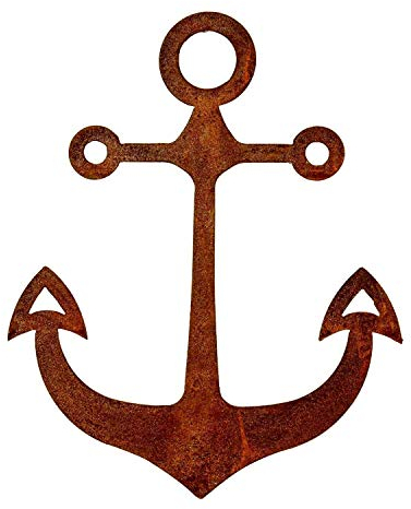 Bornhöft Ancre en Acier Inoxydable 30 cm de Haut – Décoration de Jardin en métal