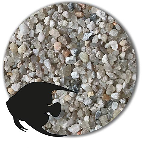 Anbobo Aquariumsand Aquariumkies Aquariensand Aquarienkies 2,0-4,0mm hellgrau 25kg