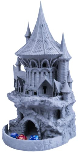 3D Vikings Torre per Dadi da Tavolo Grigio Opaco Barocco - Il Massimo nel Lanciare i Dadi