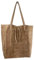 énvo - Shopper aus italienischem Wildleder für Damen, Größe L (33 x 13 x 37 cm), Innenfutter aus Polyester, Taupe, 33x13x37 cm