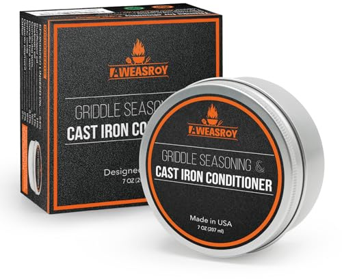 AWEASROY Griddle Seasoning for Blackstone and Cast Iron and Carbon Steel Seasoning, Maintain a Cleaner Non-Stick Skillet, 7 Ounce