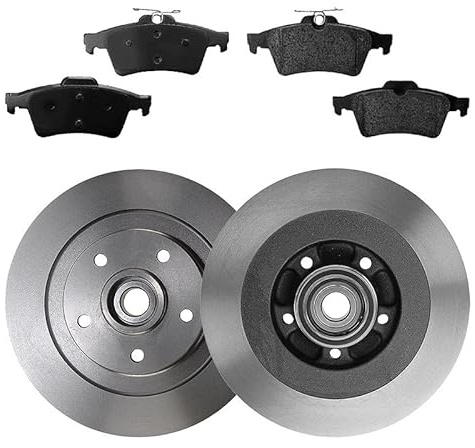 ATEC Germany Kit de freinage essieu arri re y compris disques de frein ¯ 300 mm pleins + plaquettes de frein arri re y compris roulements de roue Compatible avec RENAULT LAGUNA III (BT0/1)